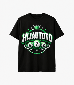 Baju Permainan Angka Hijautoto Baju Permainan Angka Hijautoto warna hitam dengan desain grafis hijau dan putih